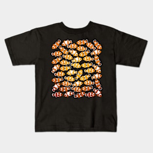 Orange White and black Kids T-Shirt